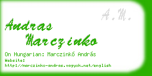 andras marczinko business card