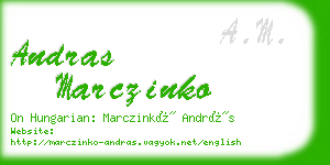 andras marczinko business card
